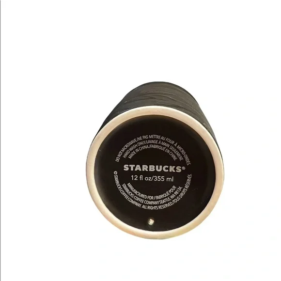 Starbucks Black Gold Ceramic Travel Cup 2018 Holiday - Picture 4 of 6